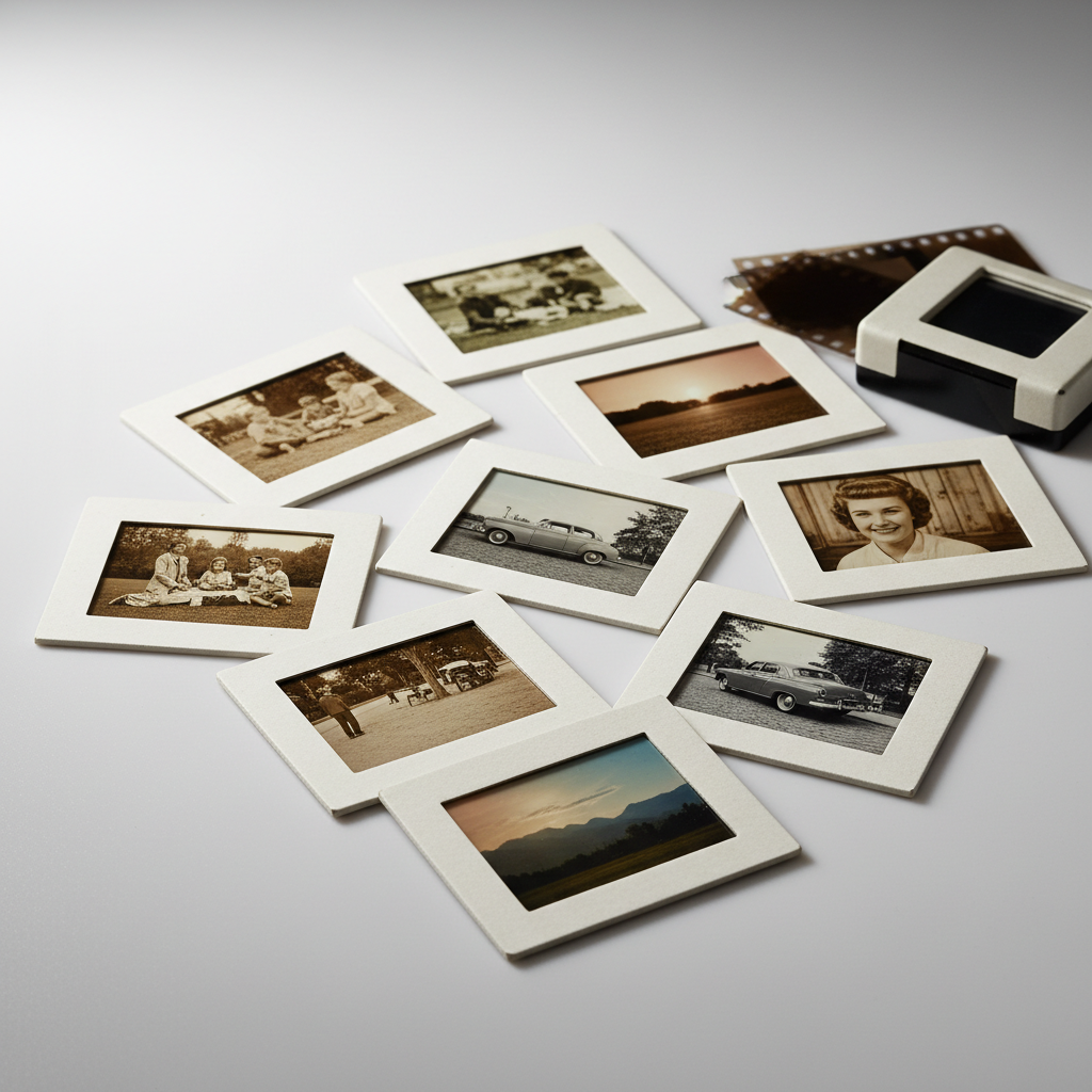 35mm slides in cardboard mounts